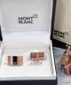 Copy Mont Blanc Rose Gold Cufflinks set with black elements (4)_th.jpg